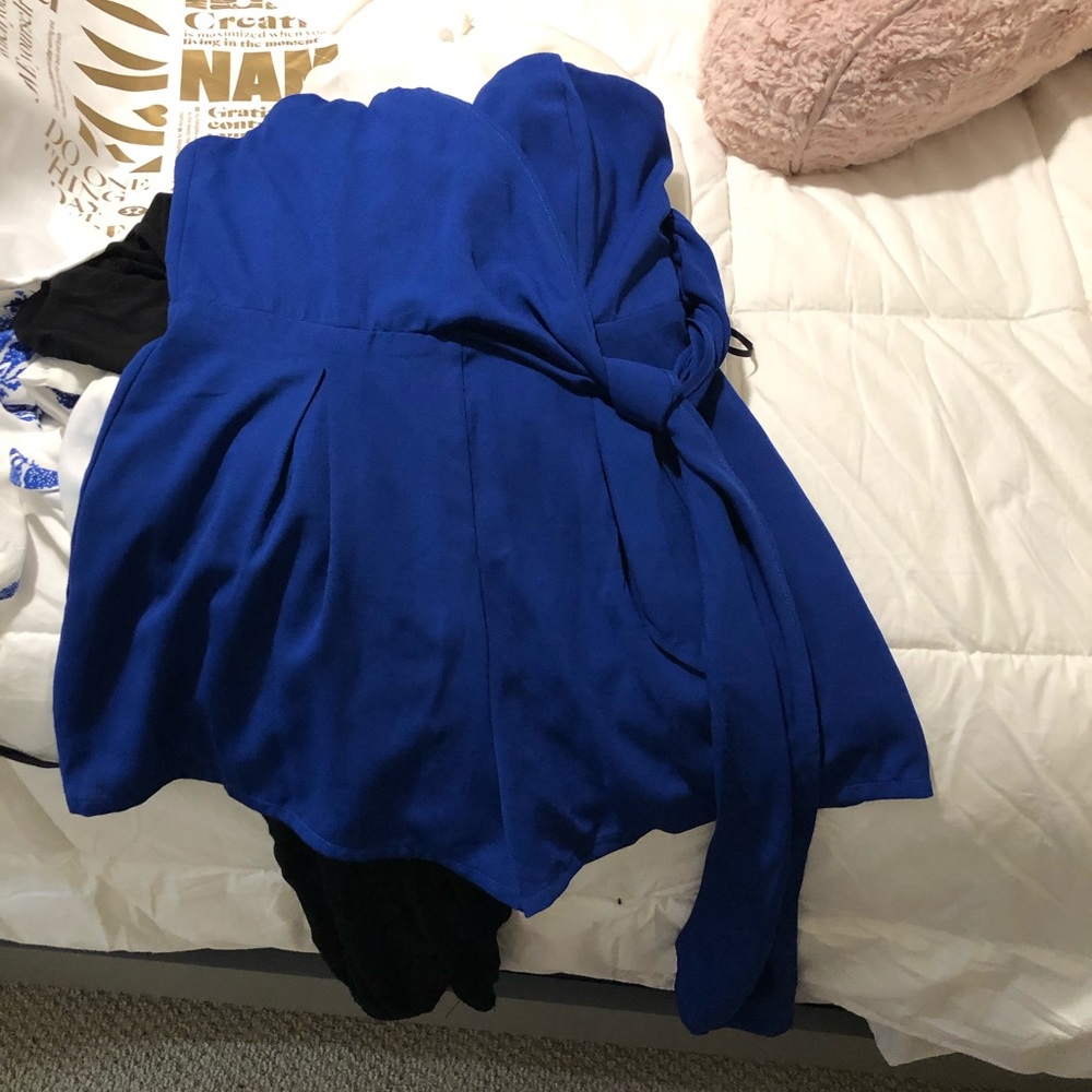 STRAPLESS ROYAL BLUE ROMPER! Worn once. NORDSTROM!